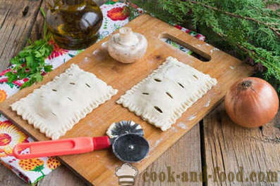 Лиснато лиснато тесто са печуркама и луком