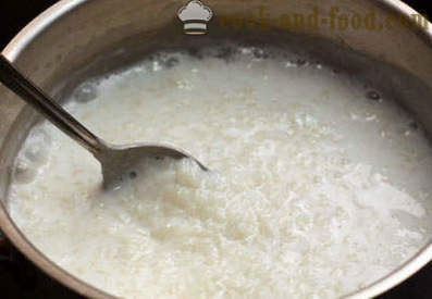 Млека пиринач кашица - Корак по корак рецепту