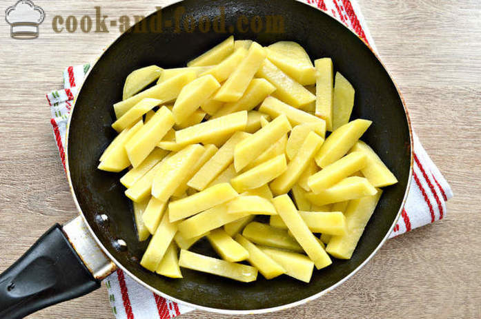 Прженим кромпиром са сиром - како да кува укусне кромпир са сиром, корак по корак рецептури фотографије