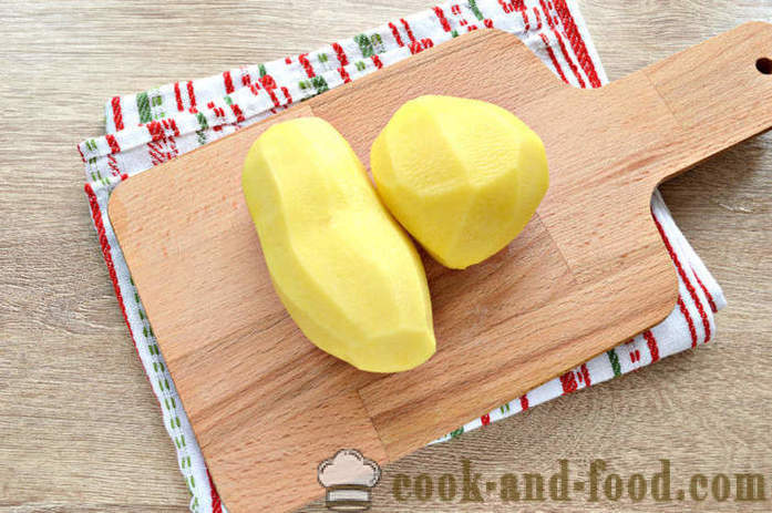 Прженим кромпиром са сиром - како да кува укусне кромпир са сиром, корак по корак рецептури фотографије