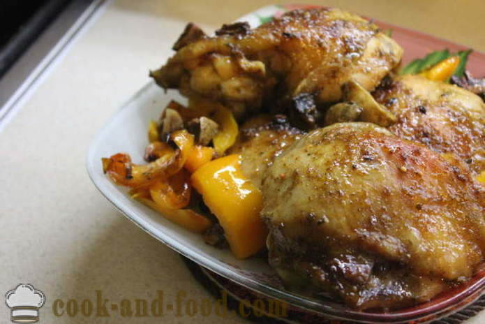 Пилетина у теријаки сосу у рерни - како да кува од пилетине терииаки, корак по корак рецептури фотографије