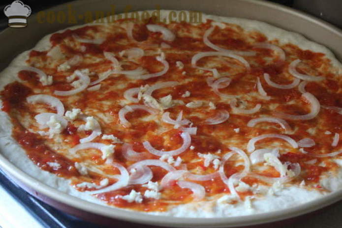 Квасац пица са месом и сиром код куће - корак по корак фото-пица рецепта са млевеним месом у рерни