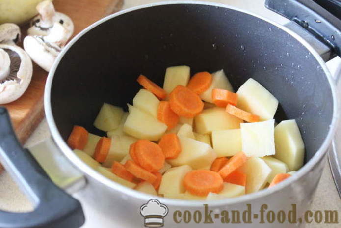 Супа са пилетином јетре - како да кува супу са јетром, корак по корак рецептури фотографије