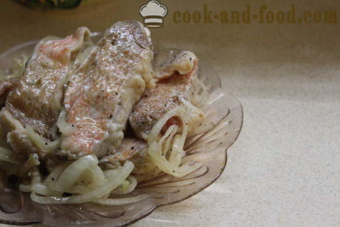 Риба маринирани у сирћету са луком и клеке - како да кува маринирани рибу код куће, корак по корак рецептури фотографије