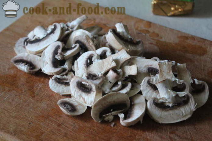 Чорба од печурака са сиром - како да кува сира супу са печуркама право брзо укусних, са корак по корак рецептури фотографије