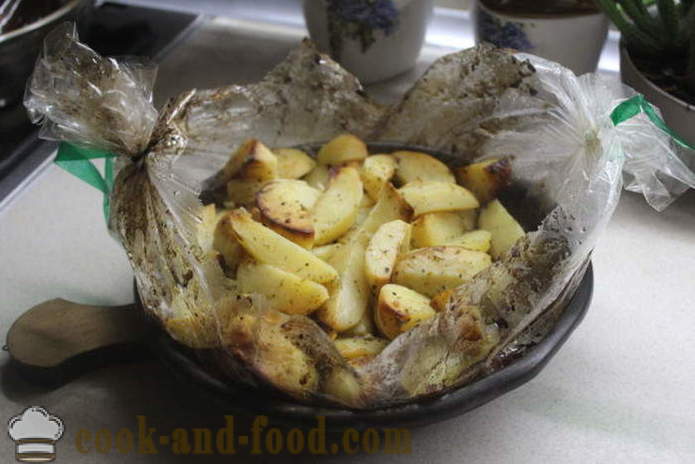 Печени кромпир са медом и сенфом у рерни - као укусна да кувате кромпир у рупу, корак по корак рецептури са Пхот