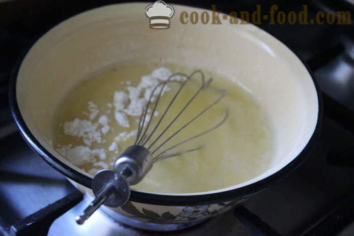 Крушка пита тесто - како да испече колач са крушкама, крема и соуффле у рерни, са корак по корак рецептури фотографије