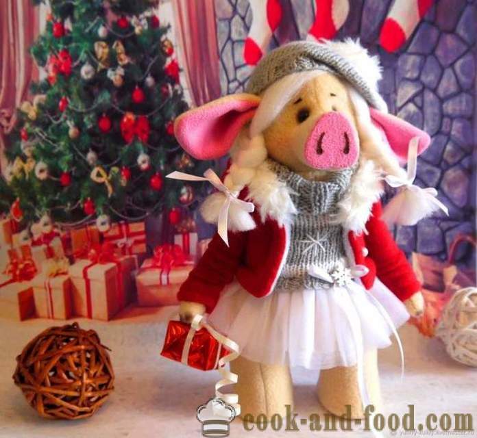 Једноставне идеје новогодишњих украса на годину Жутог Земље свиња или Боар на источном календару