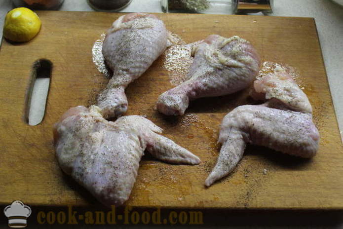 Маринирано пиле маринирано у меду - како маринирати пилетину у маринаду од меда и зачина, са корак по корак рецептури фотографије