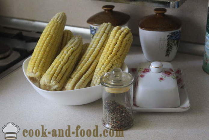 Кукуруз печен у рерни у фолији - како да кува кукуруз у рерни, са корак по корак рецептури фотографије
