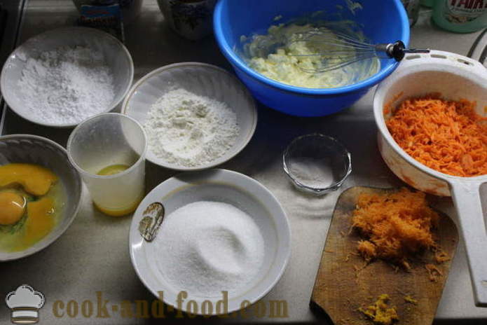 Шаргарепе торта са поморанџе - како да пече колач са поморанџом и шаргарепе, са корак по корак рецептури фотографије