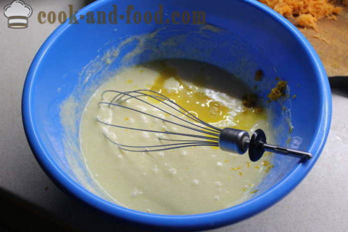 Шаргарепе торта са поморанџе - како да пече колач са поморанџом и шаргарепе, са корак по корак рецептури фотографије