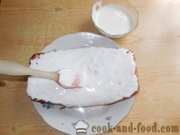 Шлаг са желатина за Ускрс колача - како припремити глазуру без јаја, корак по корак рецептури фотографије