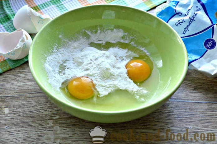 Кифле са скроба и мајонезом - како би палачинке за салата од јаја, корак по корак рецептури фотографије