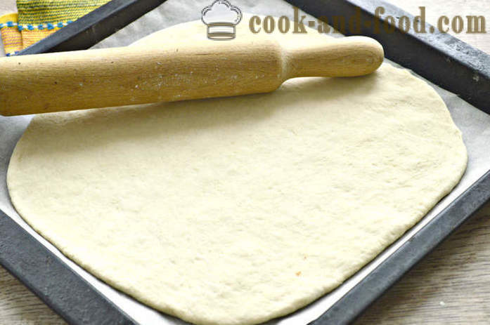 Леан квасац колач са купусом - како да испеку посна купус питу у рерни, са корак по корак рецептури фотографије