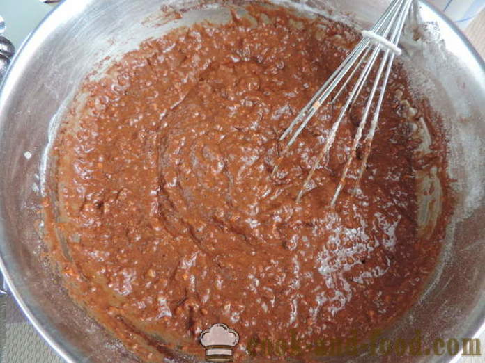 Најлакши чоколада шаргарепе торта са биљним уљем - како да кува шаргарепе торту у рерни, са корак по корак рецептури фотографије