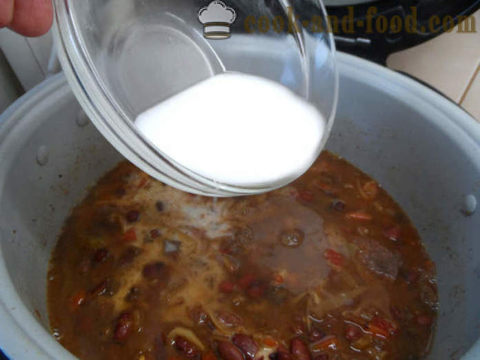 Чорба Цхили цон царне - како да кува класичан цхили цон царне, корак по корак рецептури фотографије