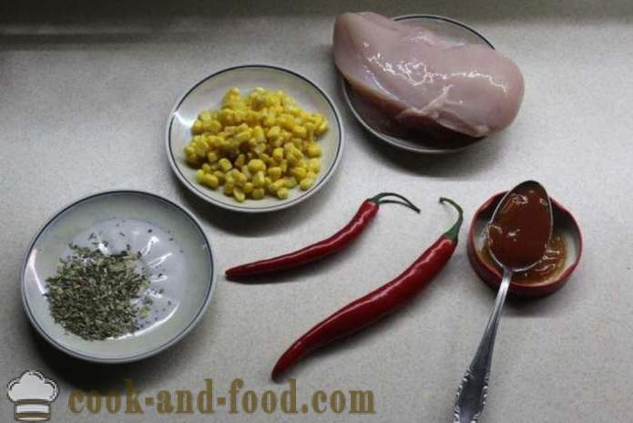 Пилетина у кинеском слатко киселом сосу - како да кува пилетину у кинеском, корак по корак рецептури фотографије