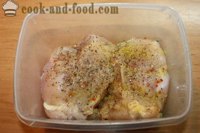Укусно пилећи филе у тесту - како направити пилећи филе у тесто, са корак по корак рецептури фотографије