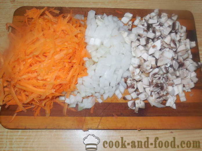 Пуњени купус са хељде, кромпира и печурака - како да кува посна пуњена хељдом, корак по корак рецептури фотографије
