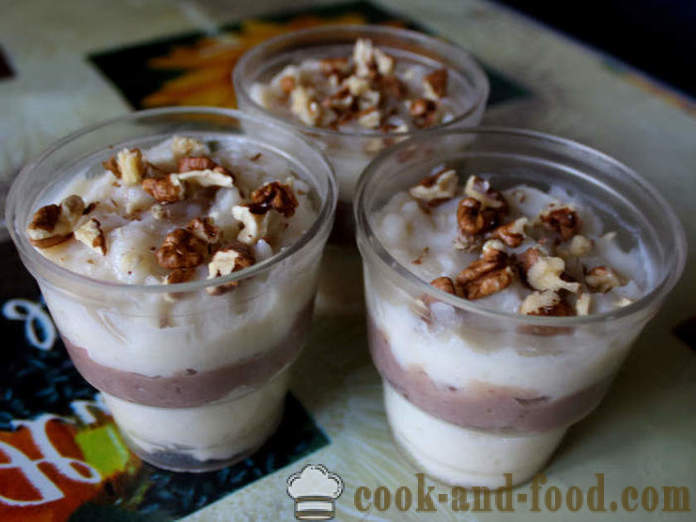 Домаћа чоколада ванила пудинг са млеком - како да кува пудинг код куће, корак по корак рецептури фотографије