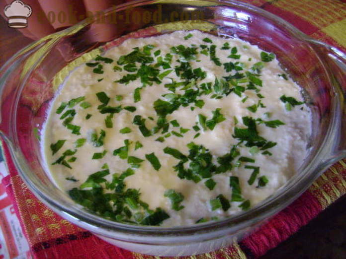 Тепсија од ренданог сировог кромпира са сиром и белим луком - како да кува укусно касероле кромпира у рерни, са корак по корак рецептури фотографије