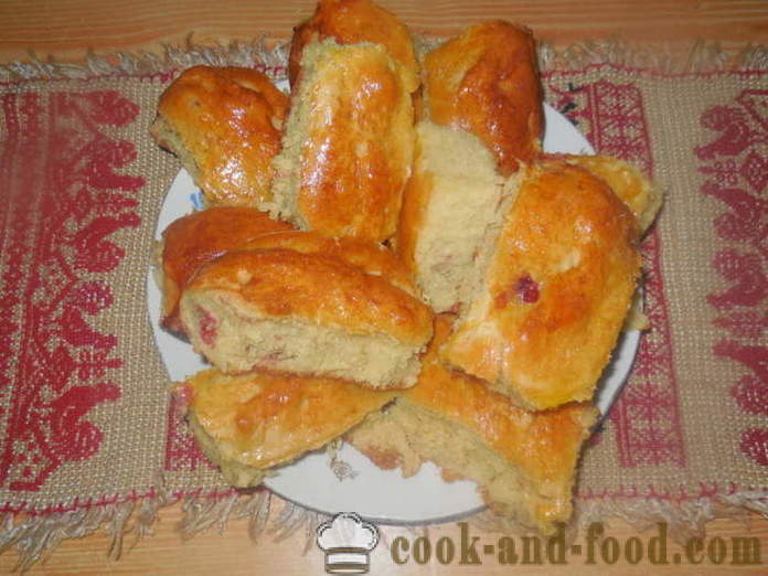 Винд торте са јагодама - како да кува колаче са јагодама у рерни, са корак по корак рецептури фотографије