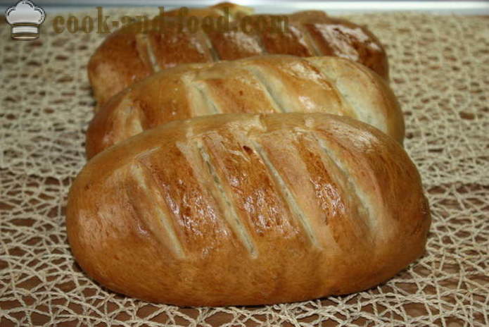 Резање векна у рерни - како да се пече исецкани хлеб у рерни код куће, корак по корак рецептури фотографије
