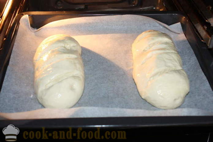 Резање векна у рерни - како да се пече исецкани хлеб у рерни код куће, корак по корак рецептури фотографије