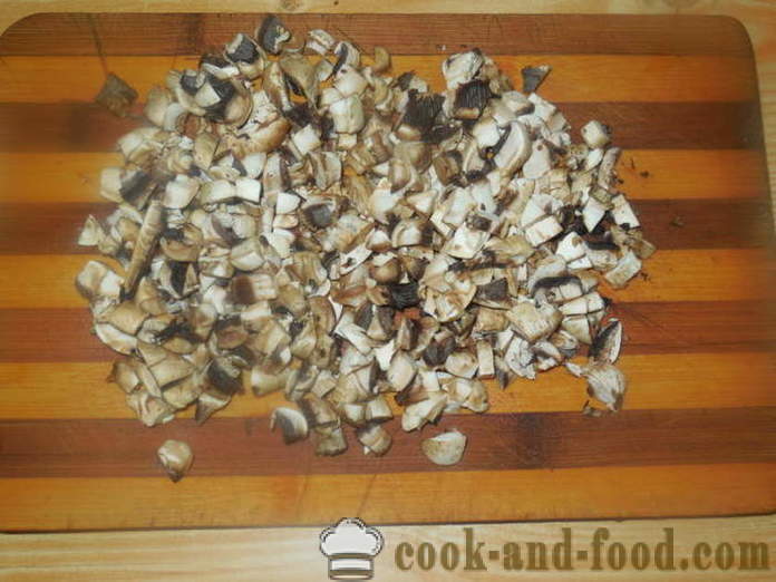 Компот печурке у крем сосу у тигању - како да кувају печурке у павлаци, корак по корак рецептури фотографије
