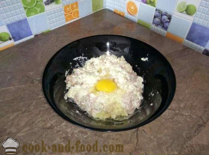Куицк пљескавице млевено пилеће груди са мајонезом - како да кува пљескавице млевено пилеће, са корак по корак рецептури фотографије