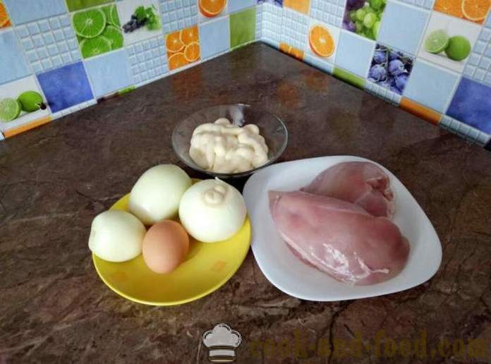 Куицк пљескавице млевено пилеће груди са мајонезом - како да кува пљескавице млевено пилеће, са корак по корак рецептури фотографије