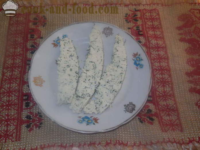 Швапски сир кисело мирођија - како да кува крем сир кисело млеко и копар, корак по корак рецептури фотографије