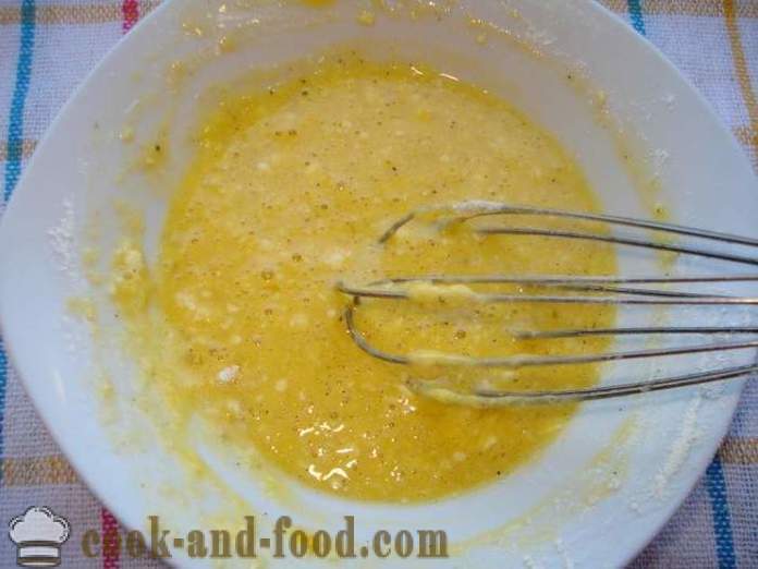Класична јаје тесто за пржење шницле или риба - како да кува тесто код куће, корак по корак рецептури фотографије