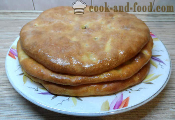 Укусно Осетије пите са различитим надевима - како да кувају Осетије пита код куће, корак по корак рецептури фотографије