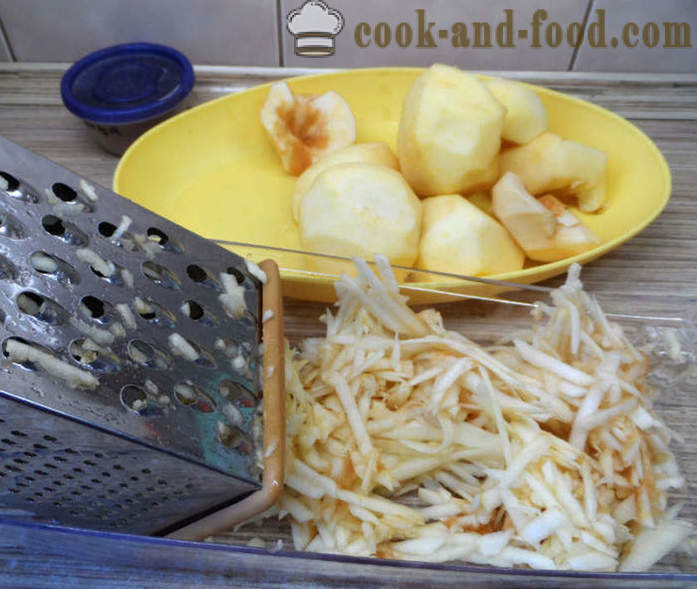 Најлакши пита од јабука - како направити питу од јабука у рерни, са корак по корак рецептури фотографије