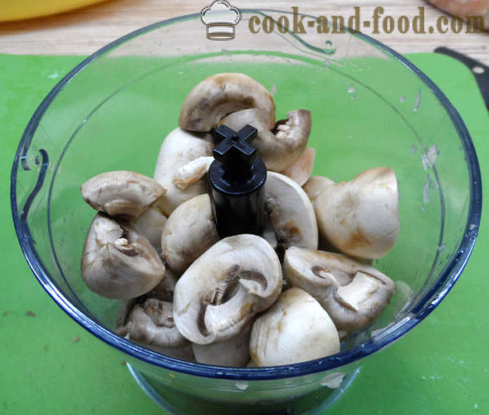 Гнезда млевеног меса са печуркама и сиром - Како направити гнезда са месом и печуркама, корак по корак рецептури фотографије