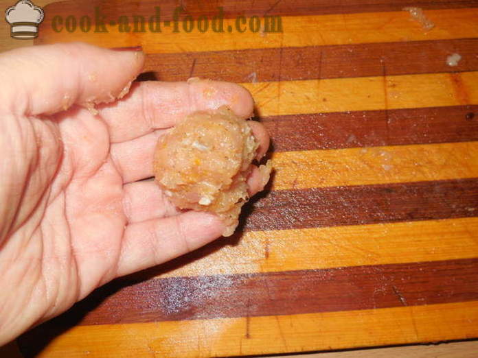 Кромпир са млевеним месом печен у рерни на ражњиће - како да се пече кромпир са млевеним месом у рерни, са корак по корак рецептури фотографије