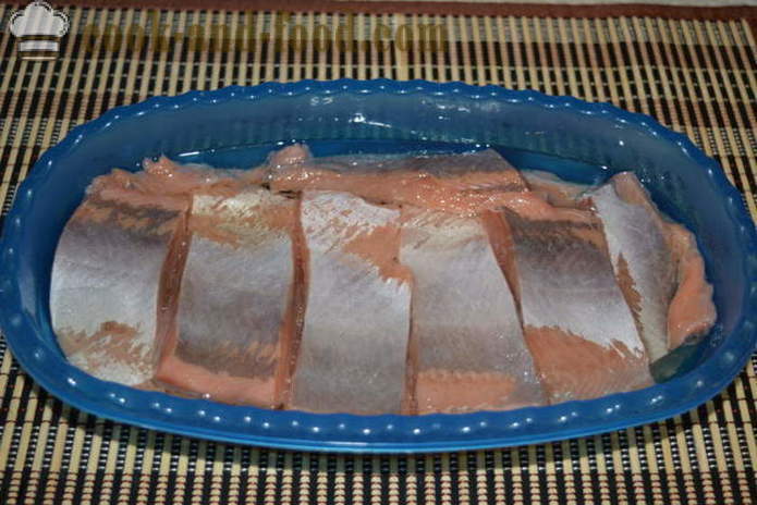 Пинк лосос слано као Атлантиц лосос - и укусно краставац розе лосос код куће, корак по корак рецептури фотографије