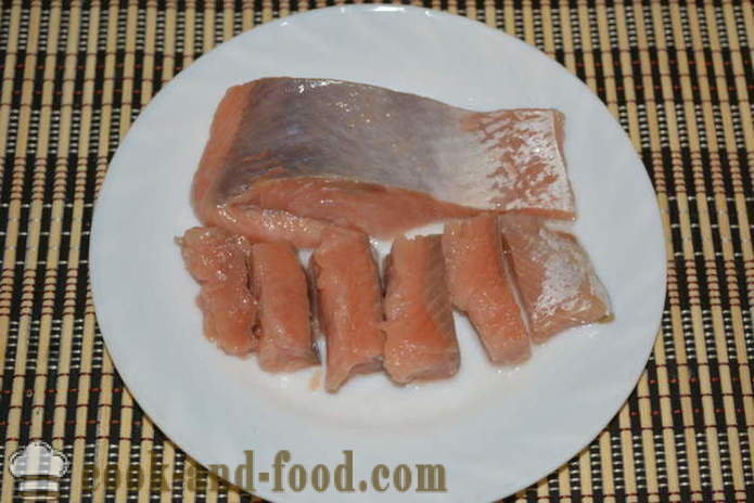 Пинк лосос слано као Атлантиц лосос - и укусно краставац розе лосос код куће, корак по корак рецептури фотографије
