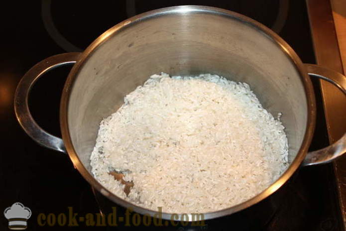 Пиринач каша са бундевом на млеко - како кува пиринач кашу са бундевом на тањиру, са корак по корак рецептури фотографије