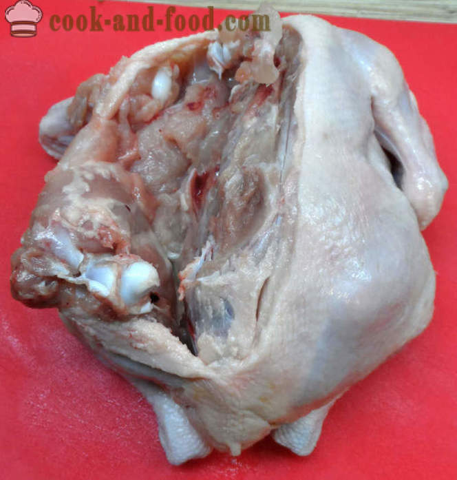 Пуњени пилећи без костију у рерни - како да кувају Пуњени пилећи без костију, корак по корак рецептури фотографије