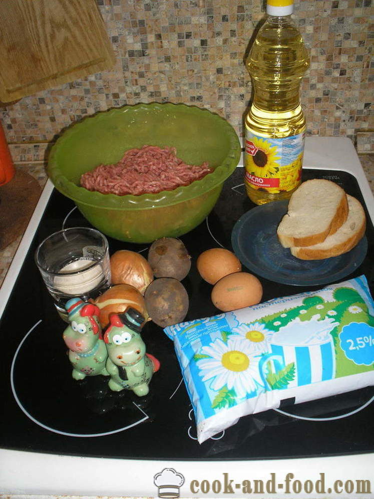 Укусне домаће пљескавице од млевеног меса - како да кува пљескавице код куће, корак по корак рецептури фотографије