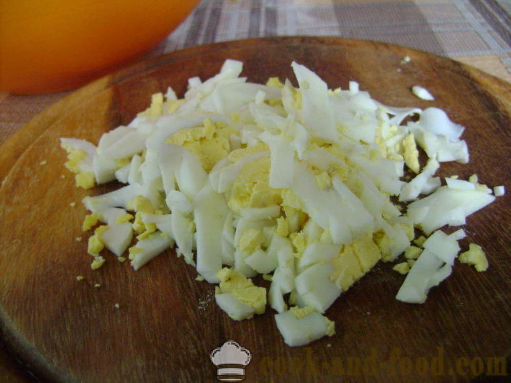Тартлет са лигње - како да кува укусна тартлетс пуњене са лигњама, корак по корак рецептури фотографије