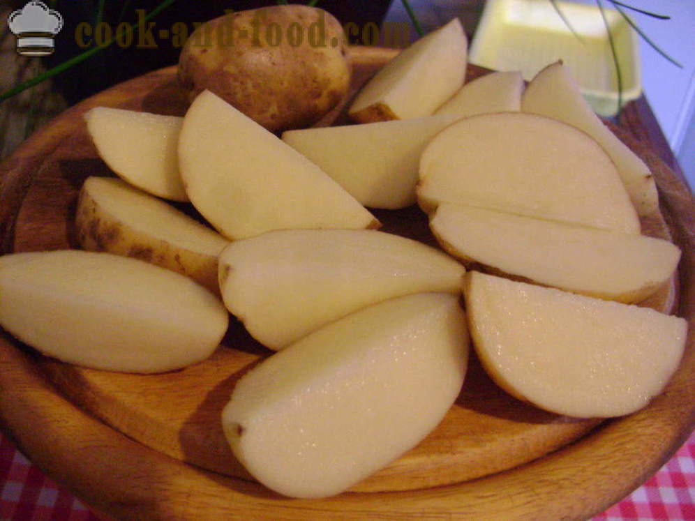 Кромпир печен са кором - попут печене кришке кромпира у рерни, са корак по корак рецептури фотографије