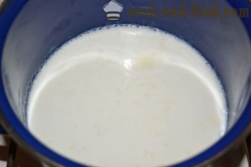 Млеко резанци за децу - како скухати млека резанце у тепсији, корак по корак рецептури фотографије