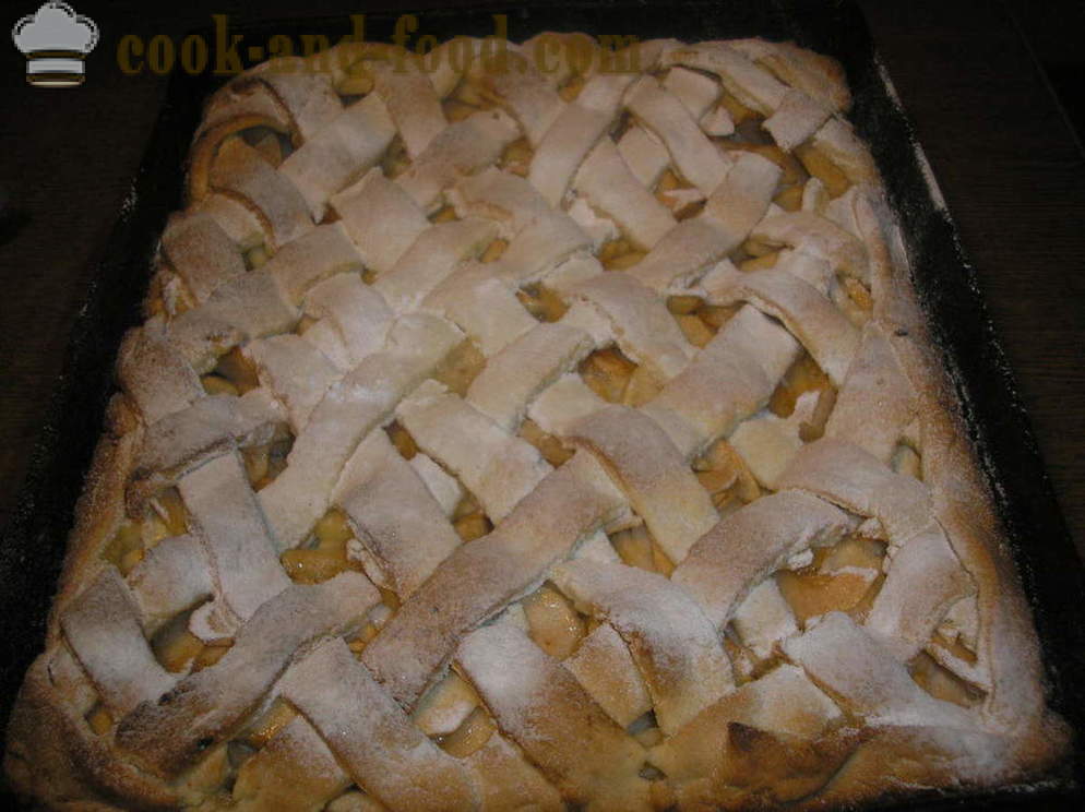 Отворена пита од јабука тесто - како да кува пита од јабука тесто, корак по корак рецептима фотографије