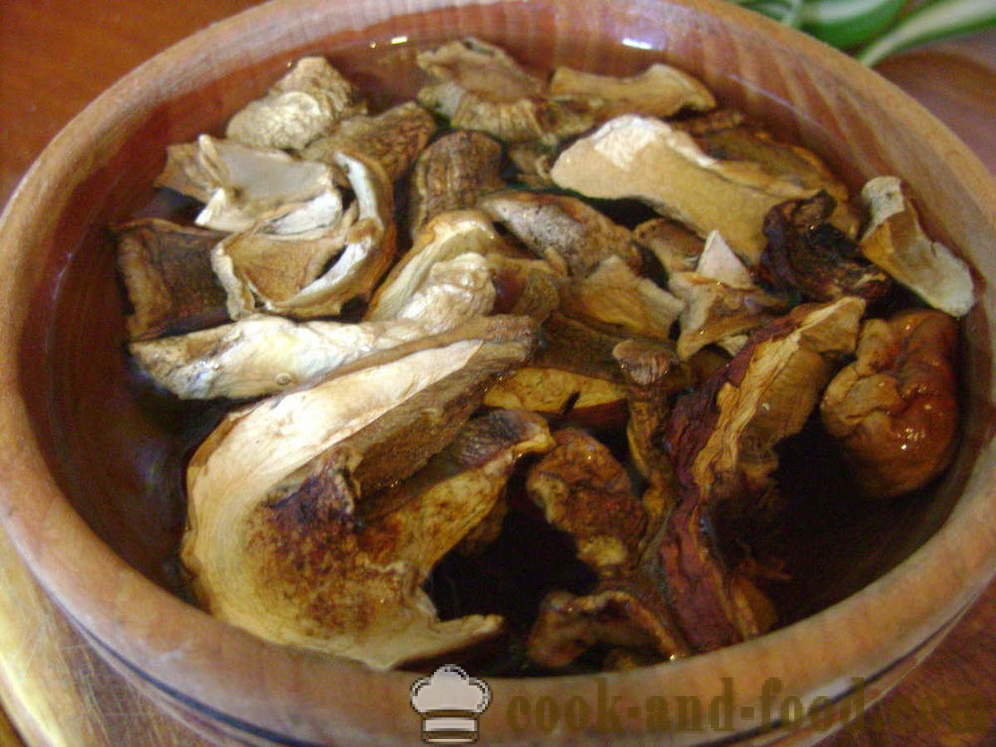 Супа од поврћа са печуркама и пасуља - како да кувају супу са печуркама, корак по корак рецептури фотографије