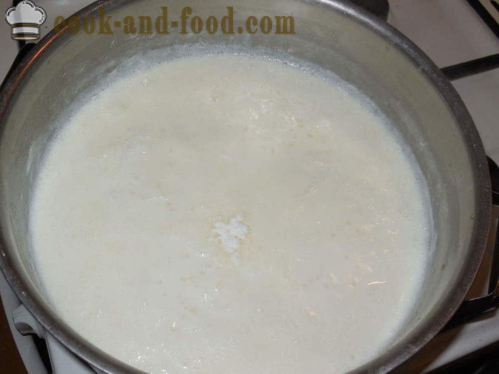 Саго млеко каша - како да кувају кашу од Саго млека, корак по корак рецептури фотографије