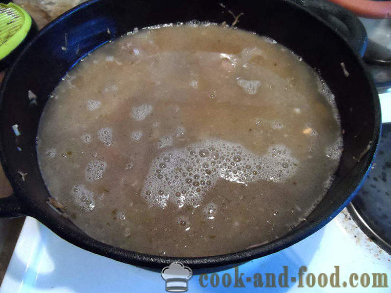 Кхарцхо супа са пиринчем - како да кува супу груб код куће, корак по корак рецептури фотографије